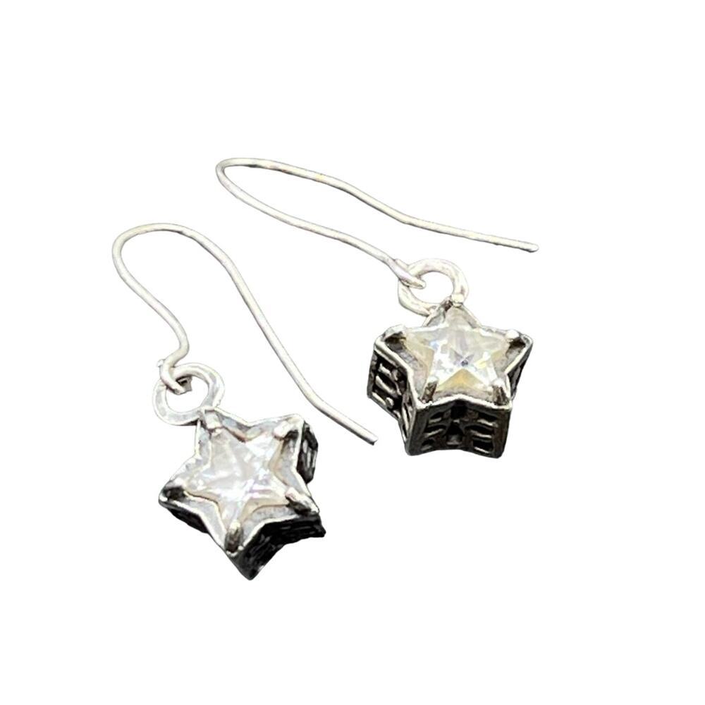 SILPADA 925 Sterling Silver
CZ STAR Filigree Drop Dangle
Earrings W1236